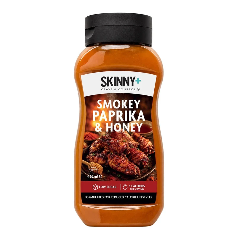 Salsa Skinny+ sabor pimentón ahumado y miel sin azúcar - 452 ml