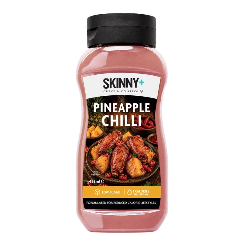 Salsa Skinny+ sabor piña y chile sin azúcar - 452 ml