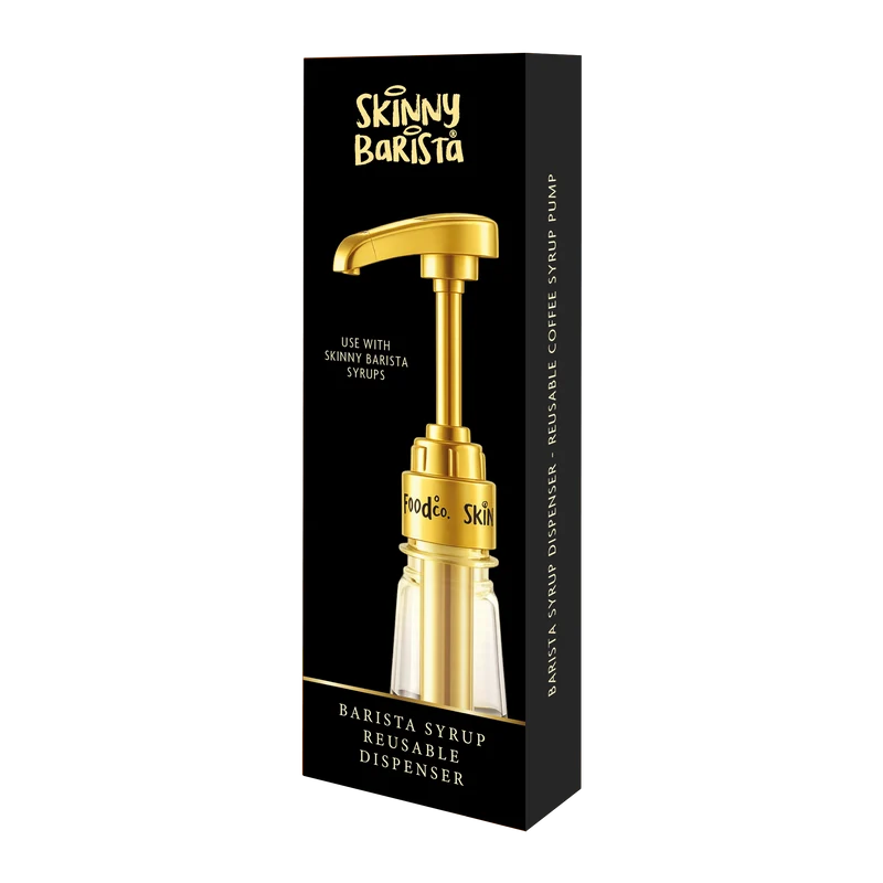 Dispensador de jarabe Skinny Barista Gold - Bomba de jarabe de café reutilizable