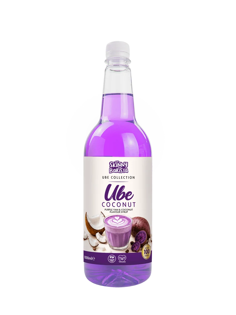 Jarabe Skinny Barista sabor ube y coco - Bajo en calorías y sin azúcar - 1 litro