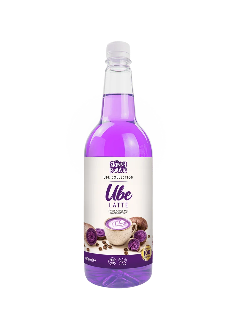 Jarabe Skinny Barista sabor Ube Latte - Bajo en calorías y sin azúcar - 1 litro