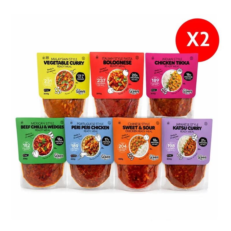 Paquete de comidas listas para 14 días de Skinny Food Co (300 g x 14 comidas)