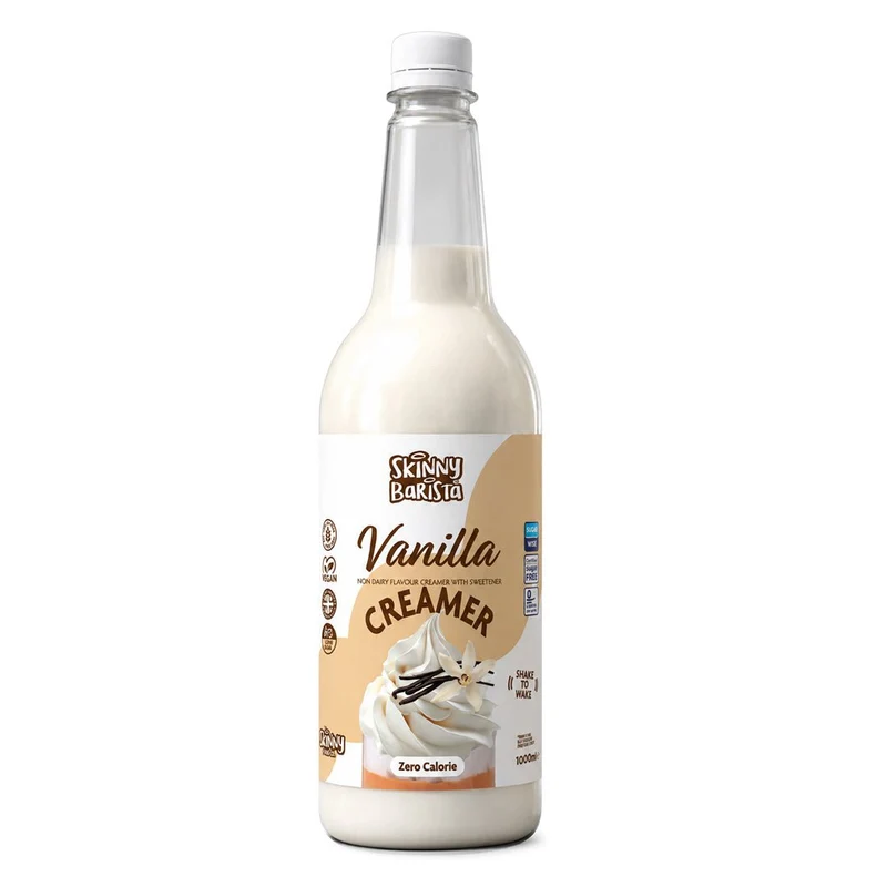 Crema para café Skinny Barista sabor vainilla - Crema sin lácteos Skinny - 1 litro