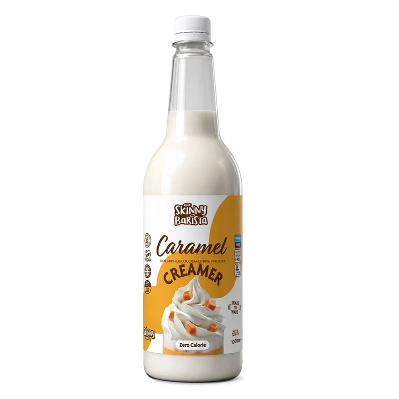 Crema para café Skinny Barista sabor caramelo - Crema sin lácteos Skinny - 1 litro