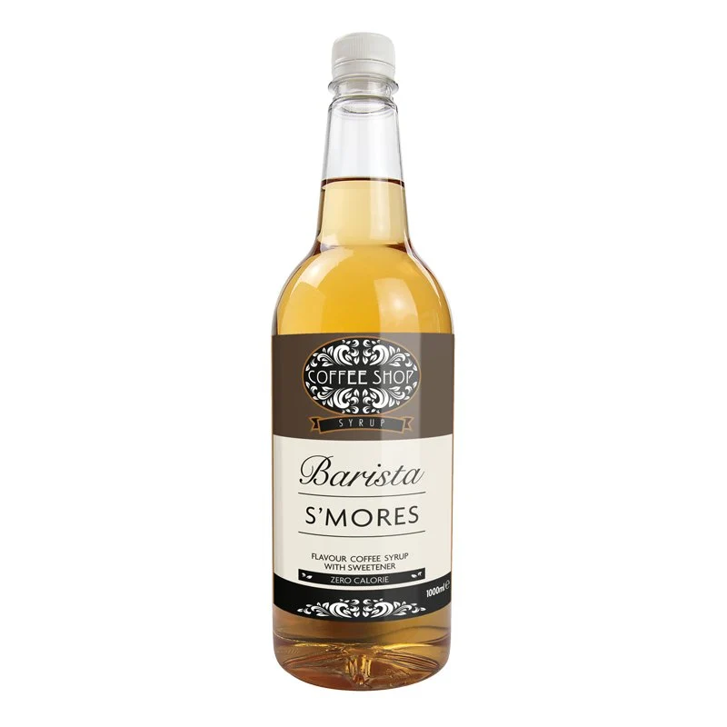 Jarabe de café S'mores de cafetería - Sin azúcar y sin calorías - 1 litro