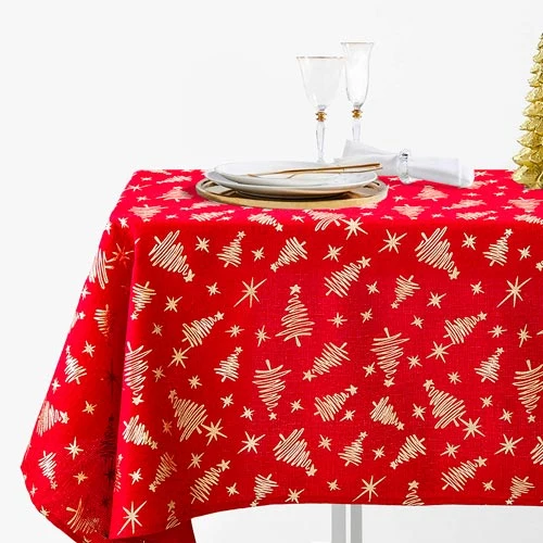 Toalha de Mesa NOEL ROUGE Dourado 140x250cm