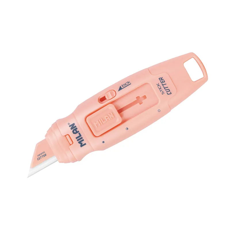 MILAN 6010108P - Cutter Pequeño Hoja Cerámica Edición STICK serie 1918. Rosa