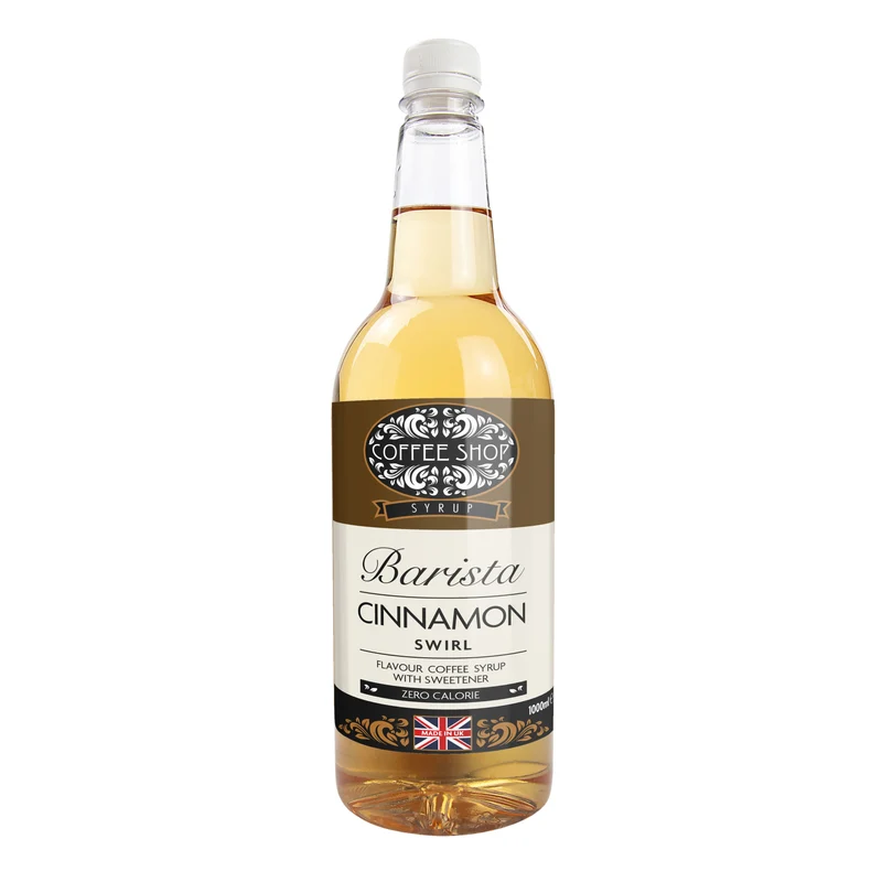 Jarabe de café ligero con sabor a remolino de canela para cafetería - 1 litro (EE. UU.)
