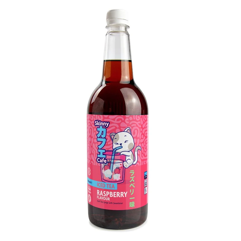 Jarabe para té helado Skinny Caffe sabor limonada de frambuesa sin azúcar - 1 litro