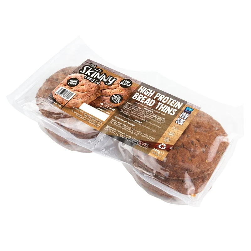 (Liquidación, Consumir preferentemente antes de enero de 2026) Panecillos finos de bagel con alto contenido proteico - 17 g de proteína por unidad - 4 x 60 g