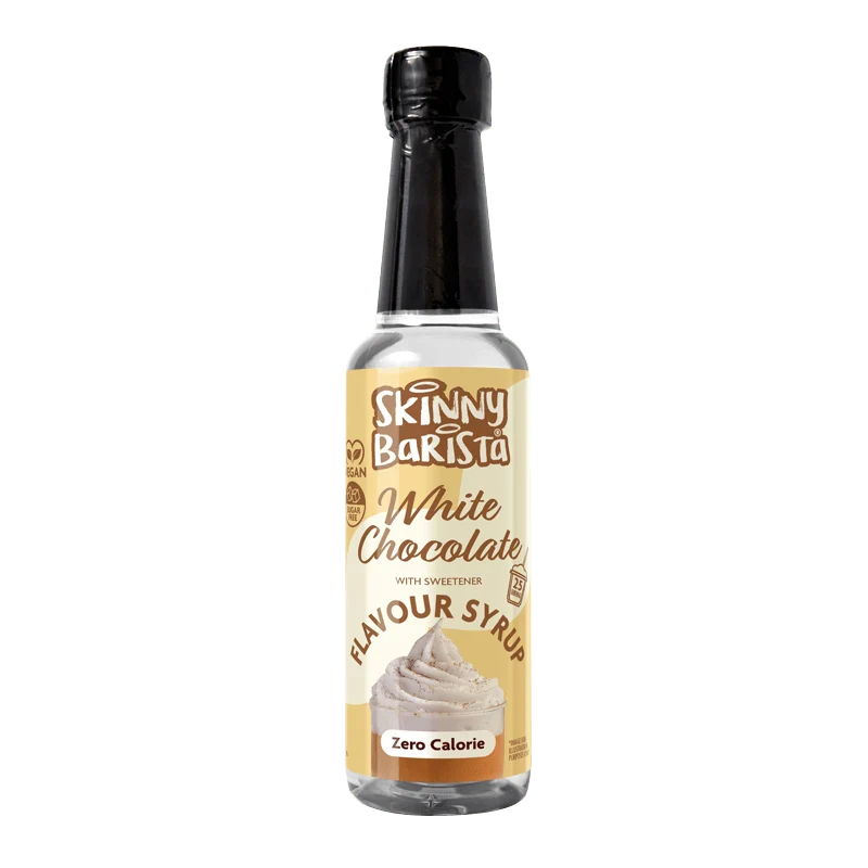 Jarabe de chocolate blanco Skinny Barista - Jarabe de café Skinny sin azúcar y cero calorías - 250 ml - EDICIÓN LIMITADA