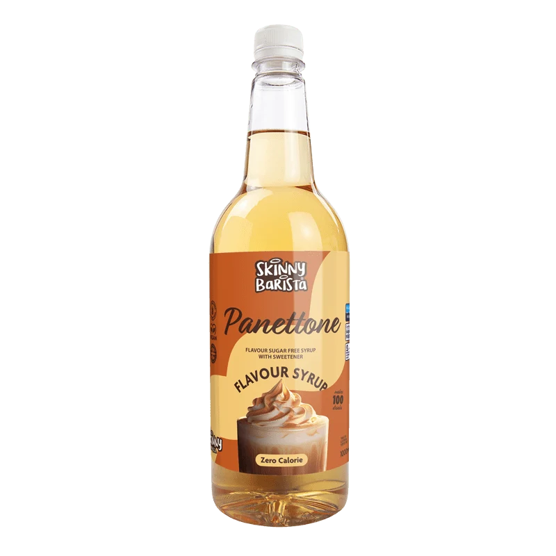 Sirope sabor Panettone Skinny Barista - Sirope de café Skinny sin azúcar - 1 litro