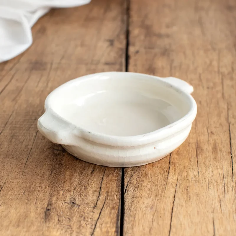 Cazuela de Oreja Cuadrada Pequeña Blanco