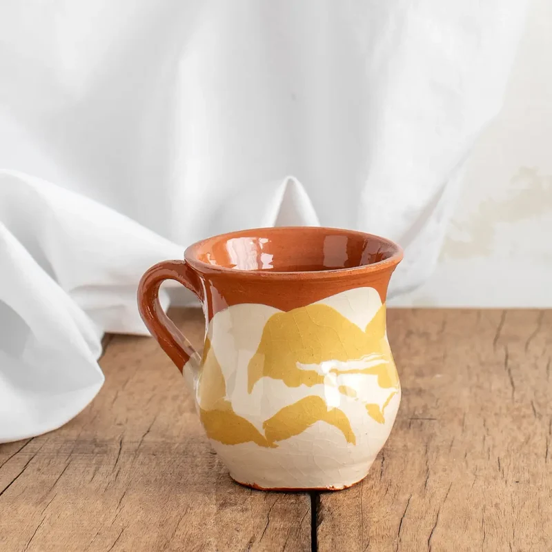 Taza de Café Diábolo Amarillo y Blanco