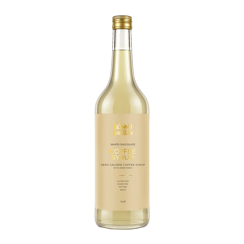 Jarabe de café Premium Skinny Barista sabor chocolate blanco - 1 litro