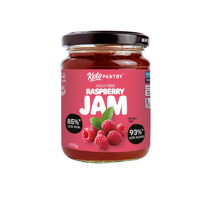 Mermelada de frambuesa baja en azúcar Keto Pantry - 215 g