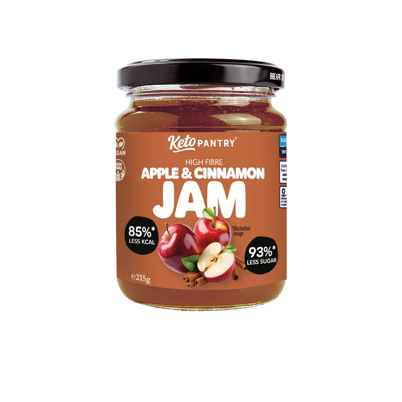 Mermelada de manzana y canela baja en azúcar Keto Pantry - 215 g