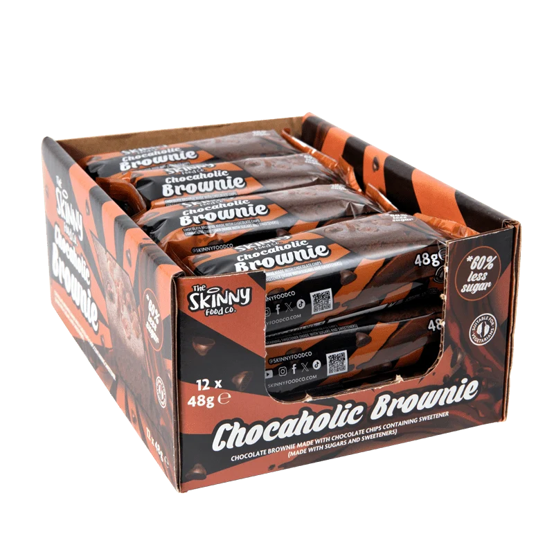 (Liquidación, Consumir preferentemente antes de agosto de 2026) Skinny (Cumple con la normativa HFSS) Chocolate alto en fibra con brownie de vainilla 12 x 48 g
