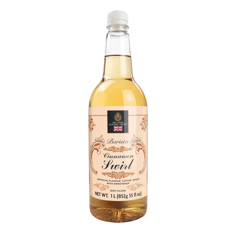 Sirope de café ligero con remolino de canela de London Beverage Company - 1 litro (EE. UU.)