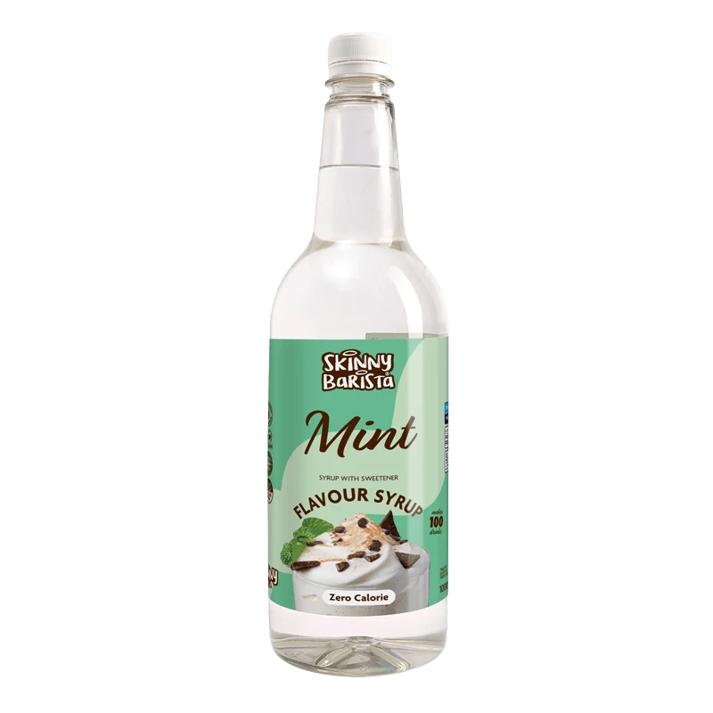 Jarabe de café flaco sin azúcar Mint Barista Zero Calorie - 1 Litro