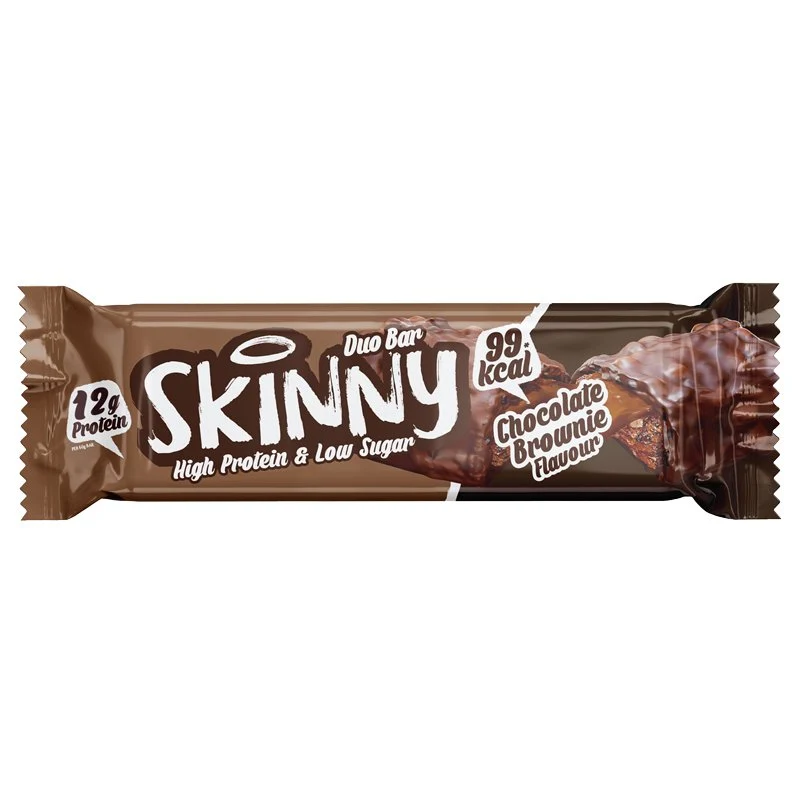 Barrita doble baja en azúcar, alta en proteínas y con sabor a brownie de chocolate - 60 g