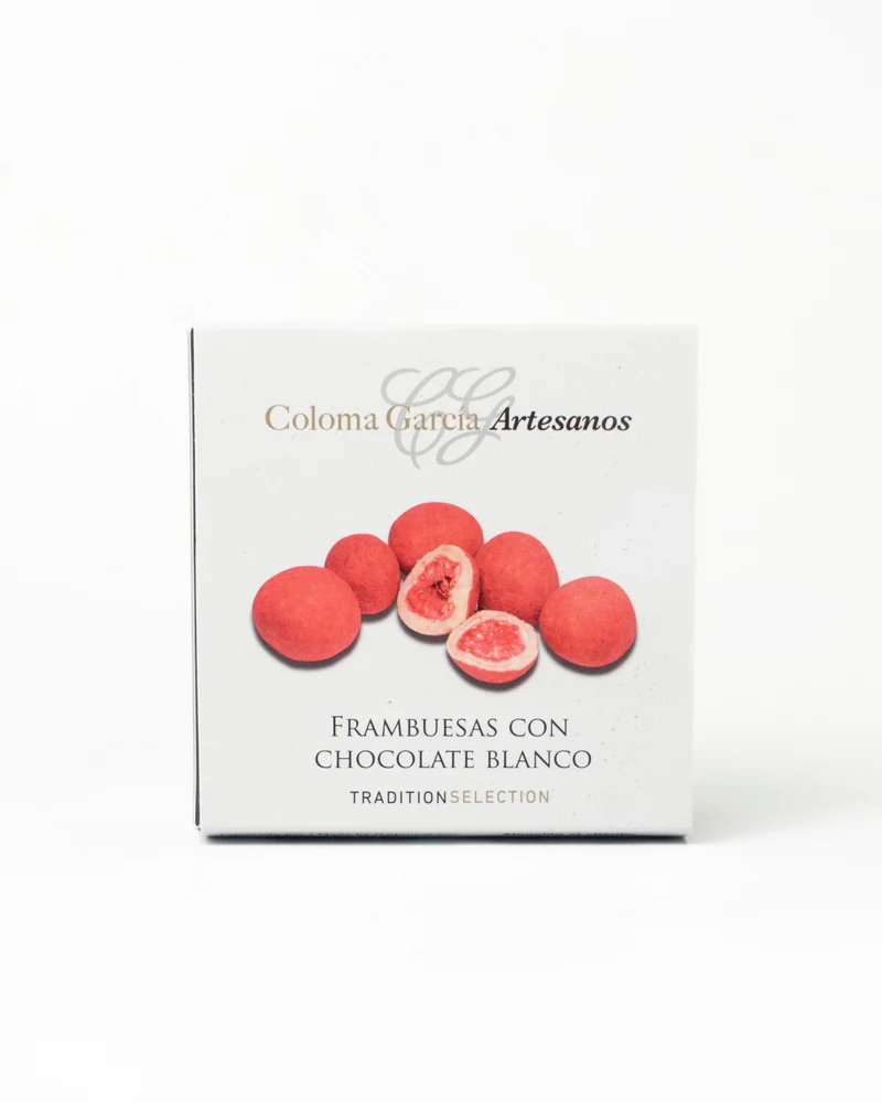 Frambuesas al chocolate blanco 90 g
