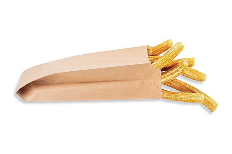 Bolsa Antigrasa Kraft para Churros 22+7x36cm 35gr (1.000 uds./caja) (exclusivo online)
