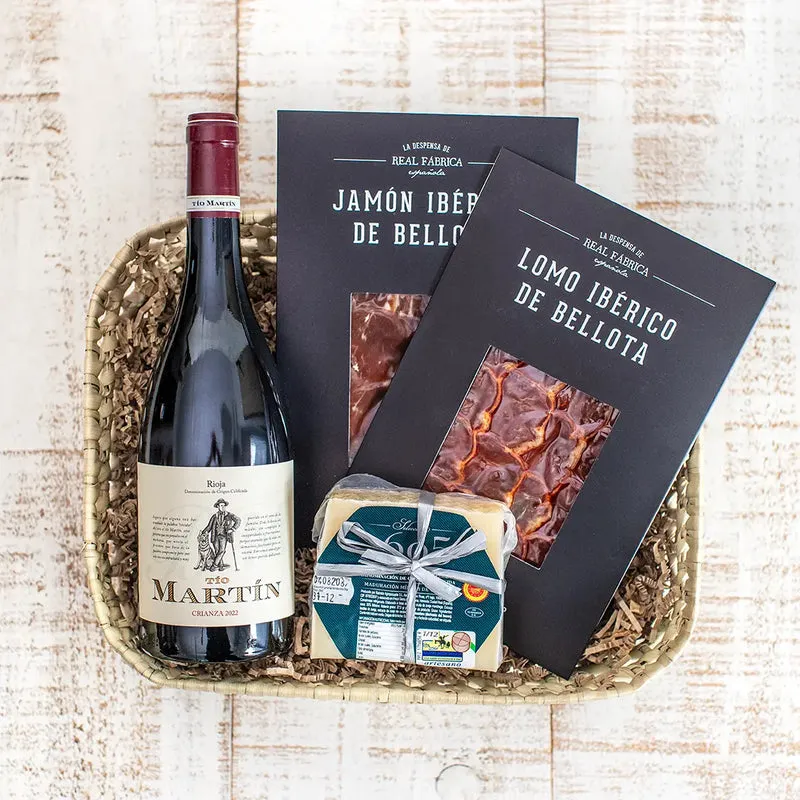 Pack Jamón, Lomo, Queso y Vino