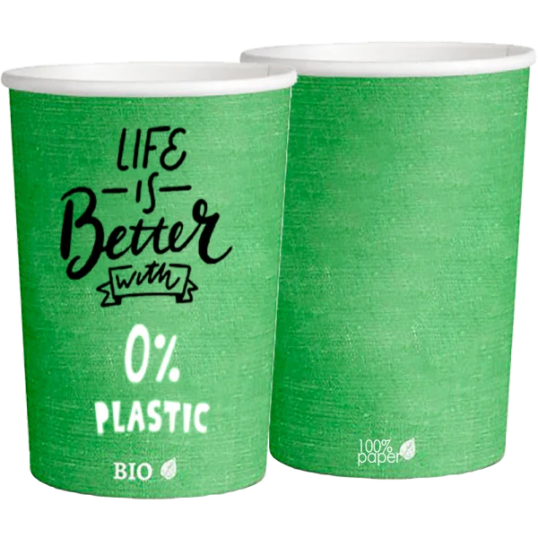 Vasos Verdes Plastic Free 480ml (16oz) (1000 unid/caja)