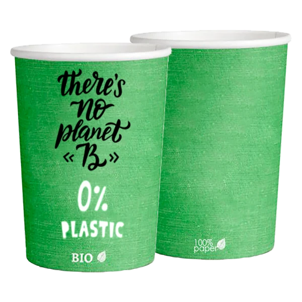 Vasos Verdes Plastic Free 360ml (12oz) (1000 unid/caja)