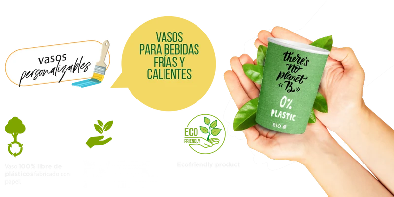 Vasos Plastic Free 200ml (7oz) (1000 unid/caja)