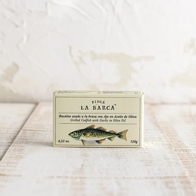 Bacalao Asado a la Brasa con Ajo en Aceite de Oliva
