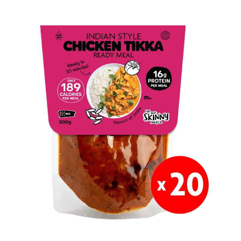 20 x Pollo Tikka Indio Delgado 189 Calorías Comida Preparada - 300 g