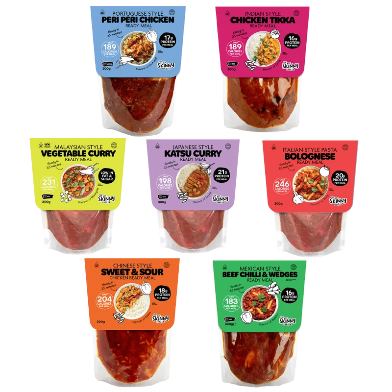 Paquete de comidas listas para 7 días de Skinny Food Co (300 g x 7 comidas)