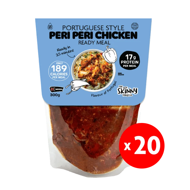 20 x Pollo Peri Peri Portugués Delgado 189 Calorías Comida Preparada - 300g