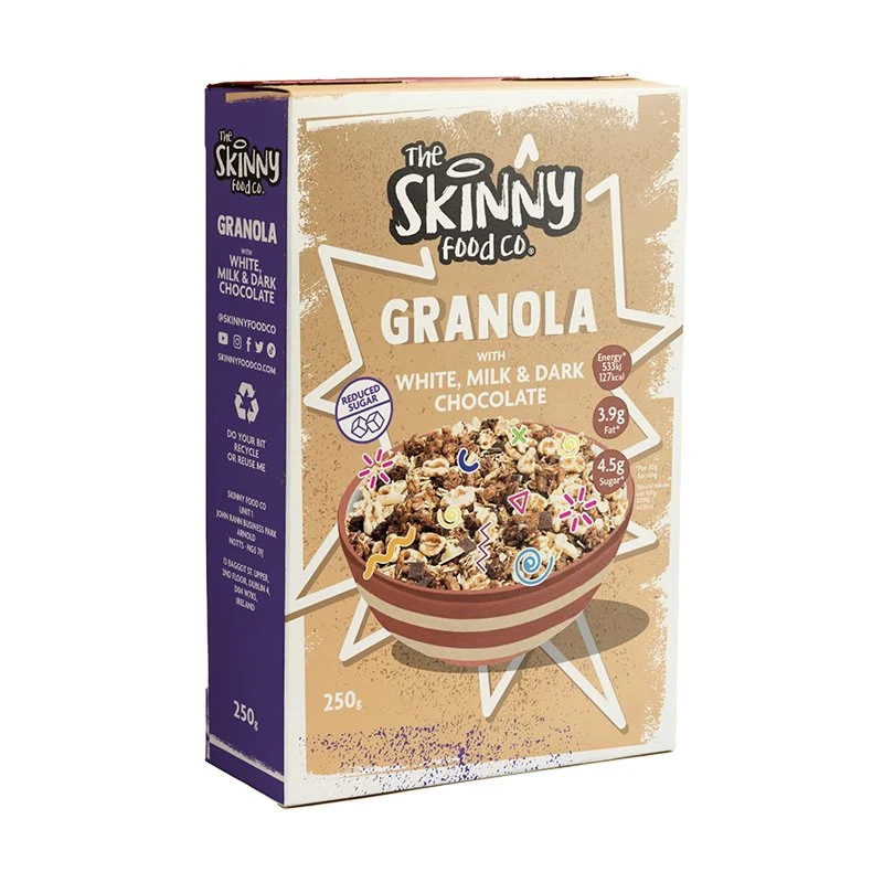 Granola Flaca - Granola con Leche Blanca y Chocolate Negro 250g