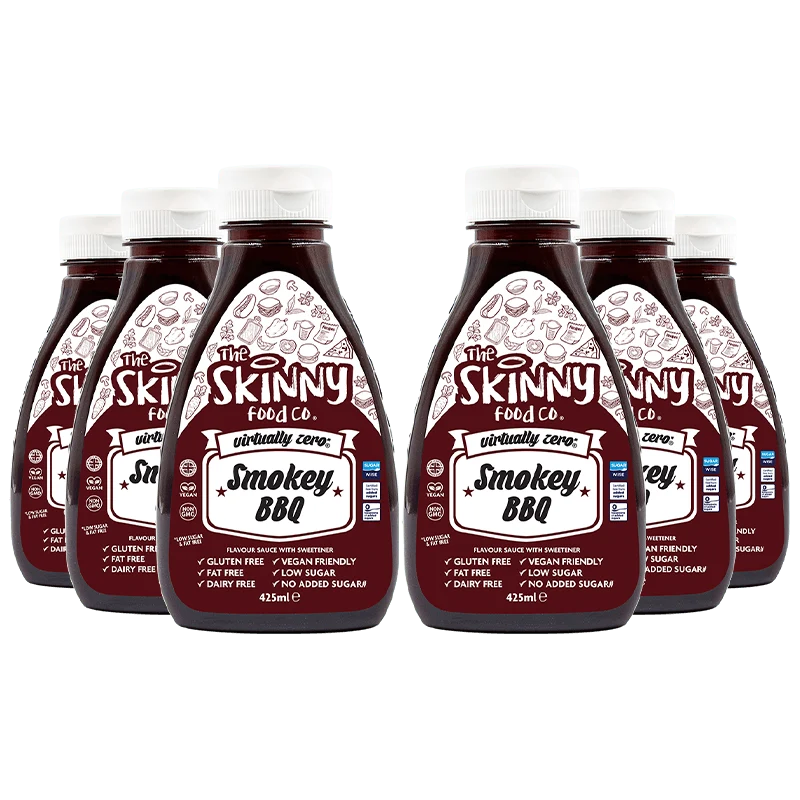 Estuche Smokey BBQ Virtually Zero© Calorie Skinny Sauce - 425ml x 6 Unidades