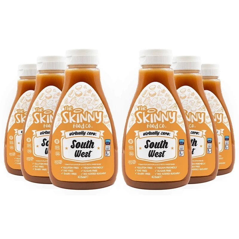 Estuche South West Virtually Zero© Calorie Skinny Sauce - 425ml x 6 Unidades