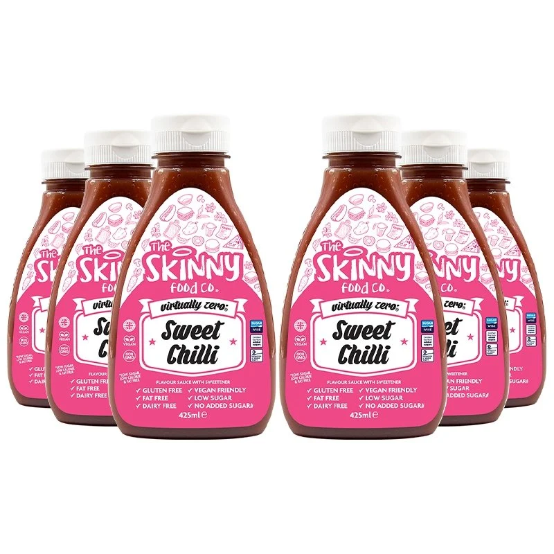 Estuche Sweet Chilli Virtually Zero© Calorie Skinny Sauce - 425ml x 6 unidades