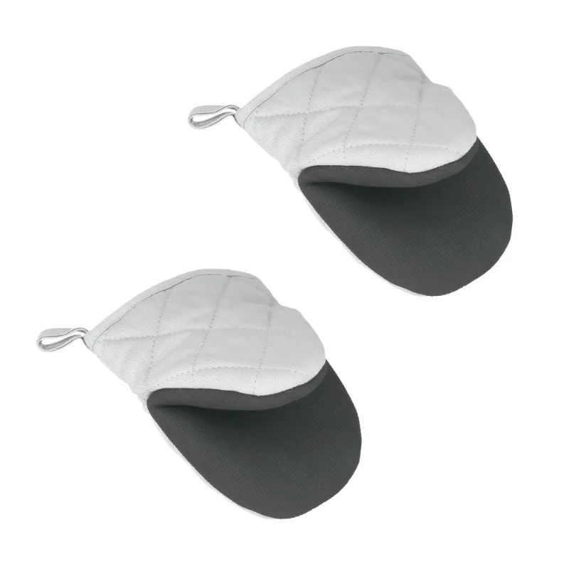 PACK 2 GUANTES DE HORNO POLIESTER/GOMA 14CM