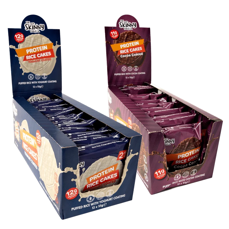 Colección de pasteles de arroz con alto contenido proteico y muy delgados (24 x 55 g)