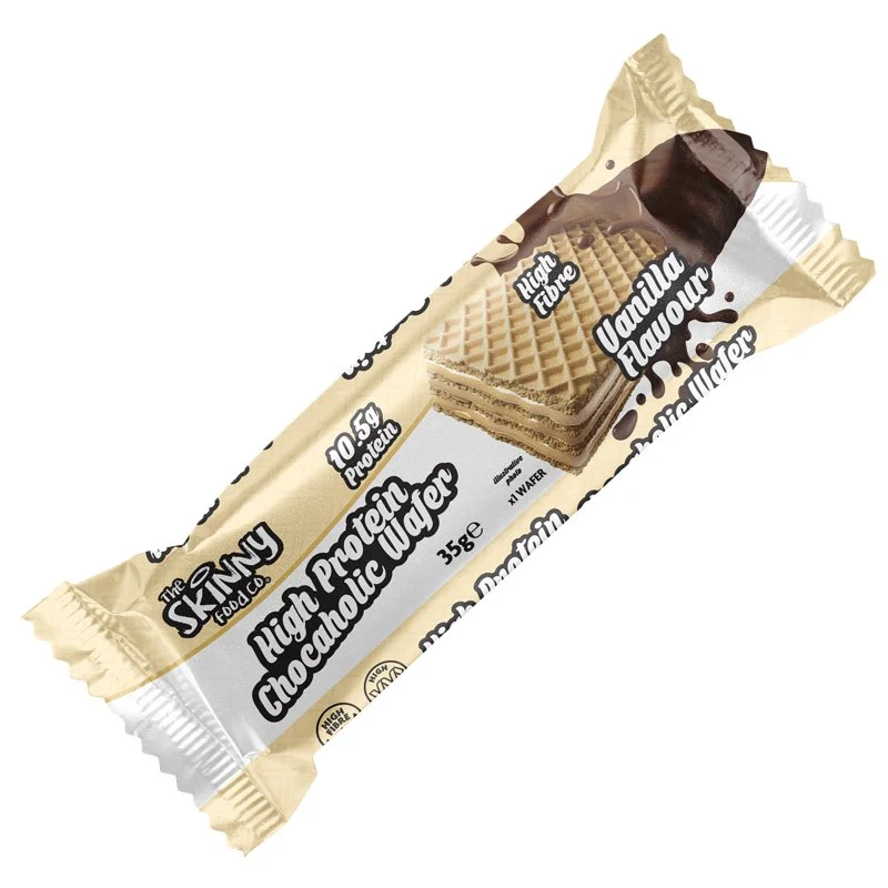 Barquillo con alto contenido proteico de vainilla Skinny Chocaholic, 35 g