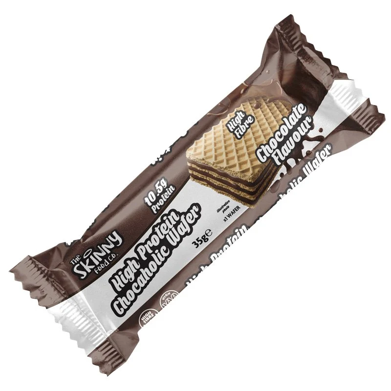 Barquillo de chocolate Skinny Chocaholic con alto contenido proteico, 35 g