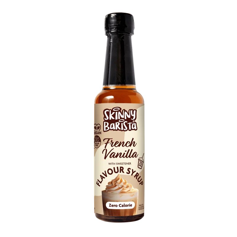 Jarabe de vainilla francesa Skinny Barista - Jarabe de café Skinny sin azúcar y sin calorías - 250 ml