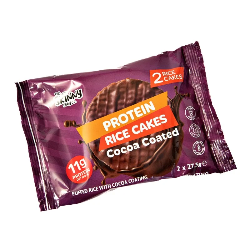 Tortita de arroz flaca de chocolate con alto contenido de proteínas - 55 g