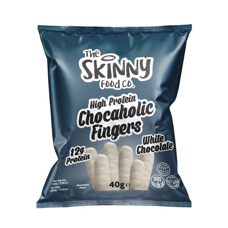 Barritas de chocolate blanco Skinny High Protein Chocaholic de 40 g