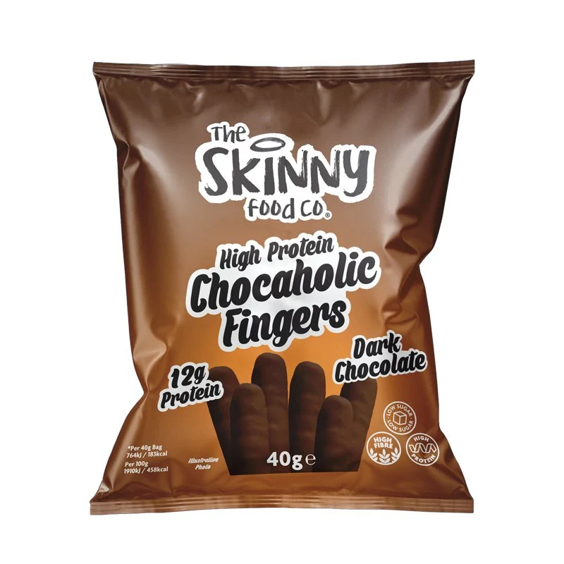 Barritas de chocolate con avellanas oscuras Skinny High Protein Chocaholic 40 g