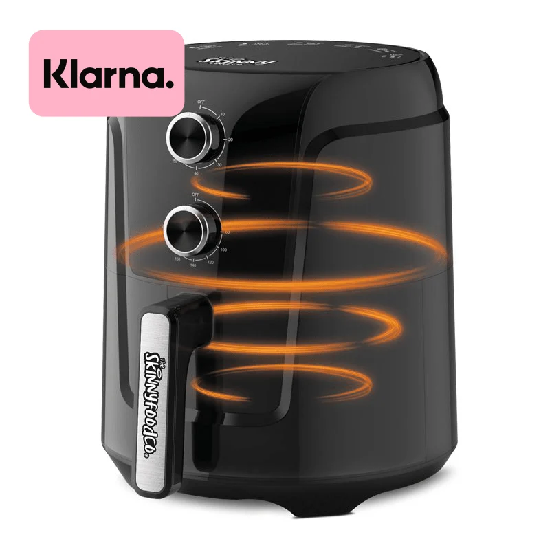Freidora de aire negra Skinny Food Co de 4 litros y 1450 W (incluye libro de recetas de freidora de aire gratuito) - Ninja Alternative