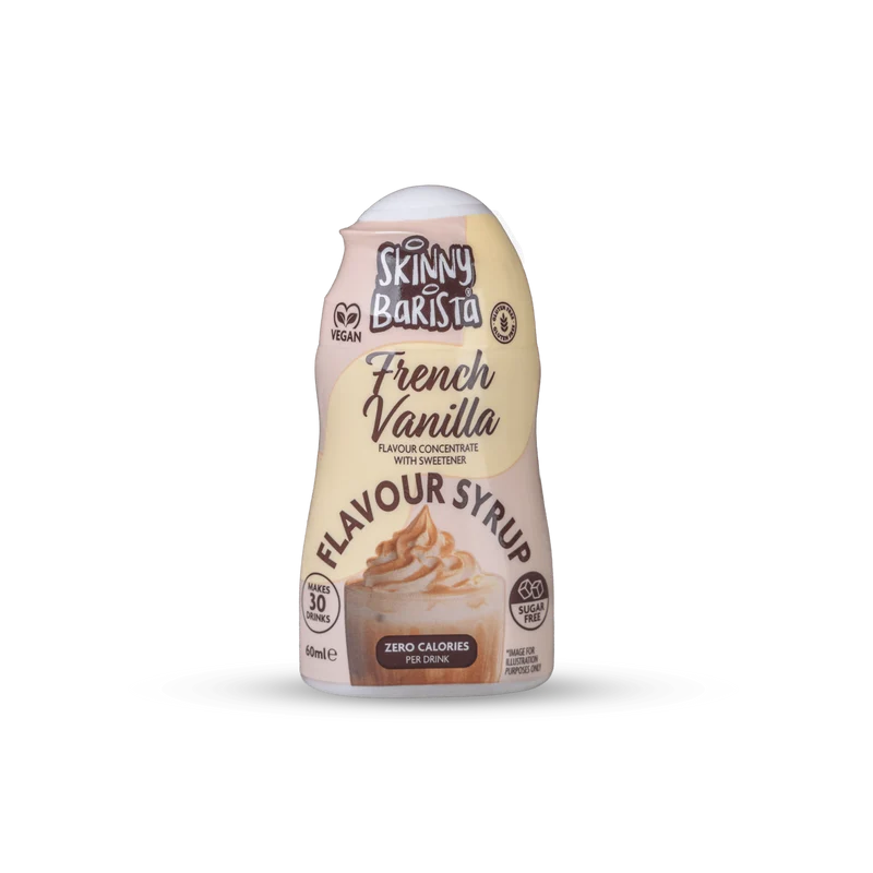 Jarabe de café Skinny Barista sabor vainilla francesa sin azúcar - 60 ml