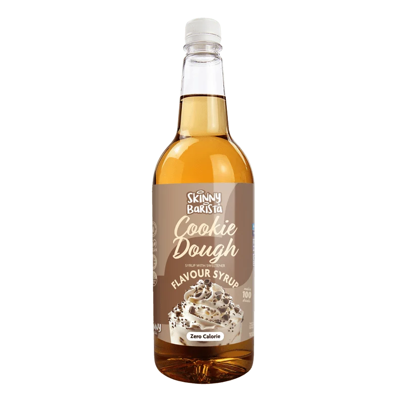 Jarabe con sabor a masa de galleta Skinny Barista - Café Skinny sin azúcar y cero calorías - 1 litro